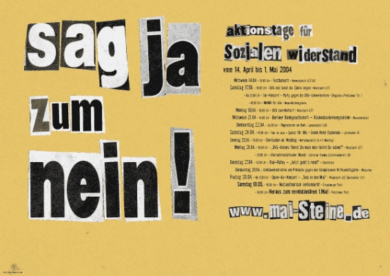 2004 Bündnisplakat Mai Steine Kampagne
